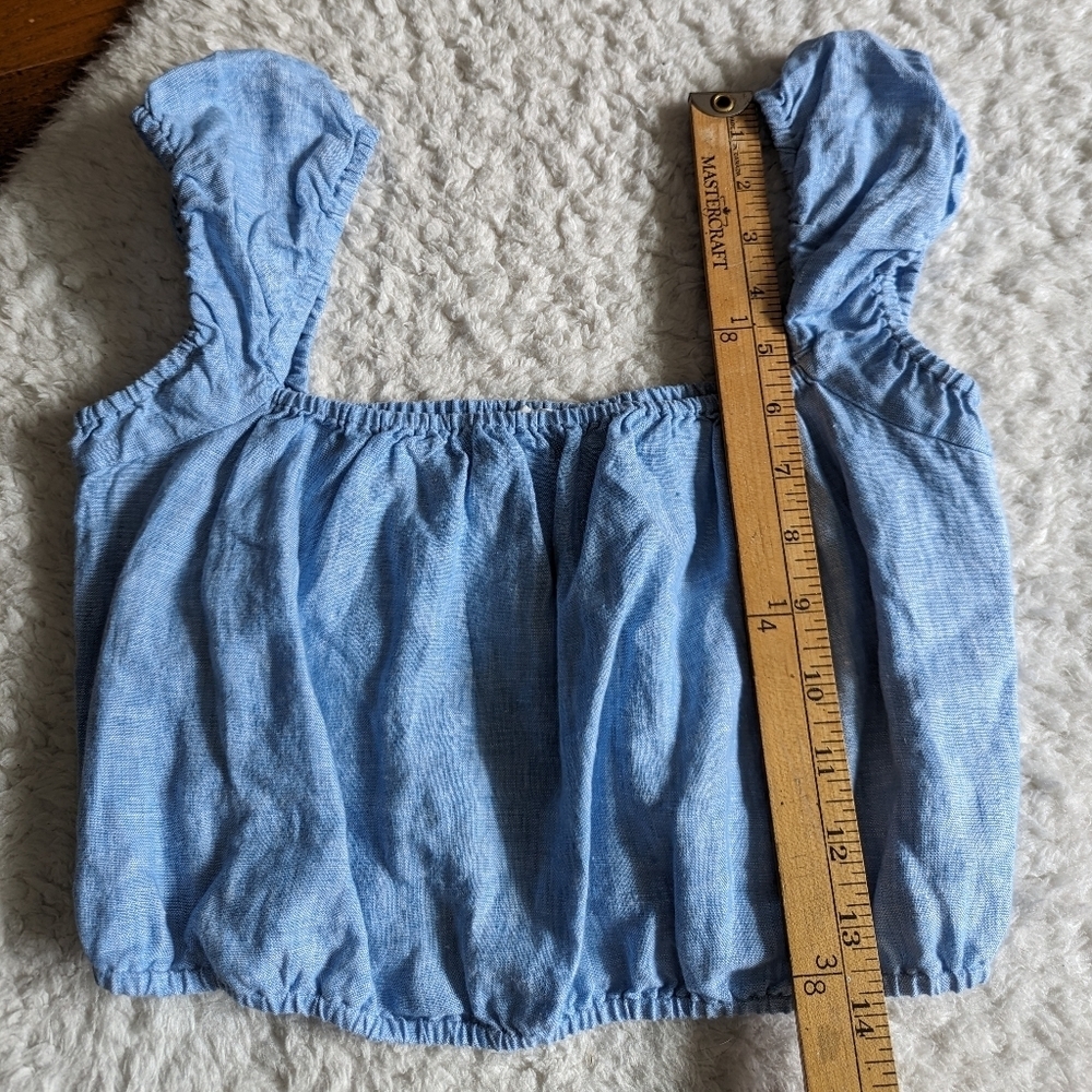 Aritzia Wilfred ethereal linen top small blue - Picture 14 of 14